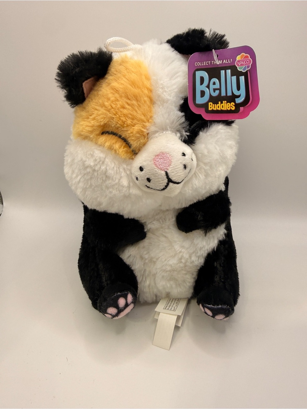 Belly Buddies Calico Cat Plush Stuffed Animal By Nanco NWT